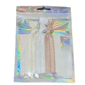 Set of 3 Neutral Fold-Over Elastic Hair Ties – No-Crease, Soft & Stylish